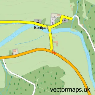 Street map sample of Bentpath, Dumfries