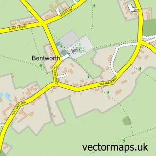 Street map sample of Bentworth, Hampshire