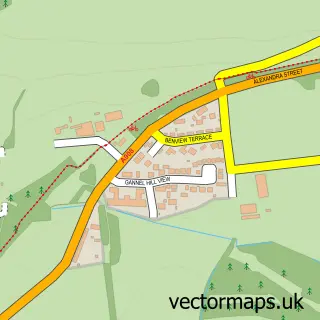 Street map sample of Benview, Clackmannan