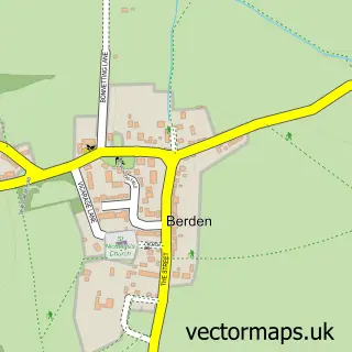 Street map sample of Berden, Essex