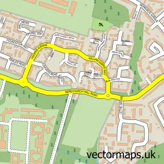 Street map sample of Berechurch, Essex