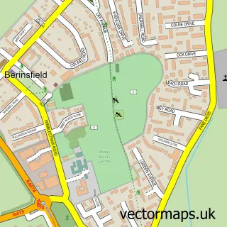 Street map sample of Berinsfield, Oxfordshire