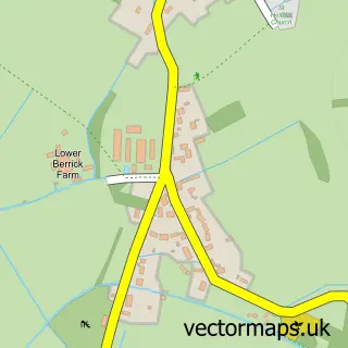 Street map sample of Berrick Salome, Oxfordshire