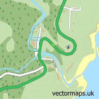 Street map sample of Berriedale, Caithness