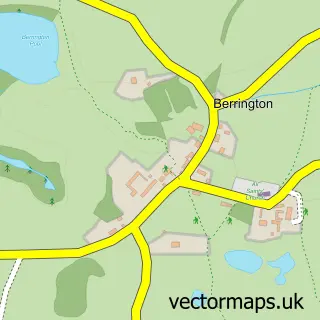 Street map sample of Berrington, Shropshire