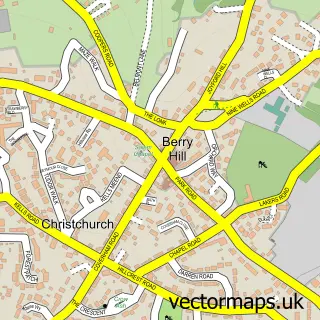 Street map sample of Berry Hill, Gloucestershire