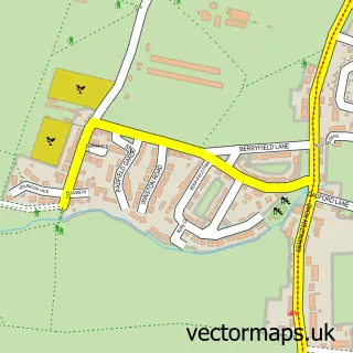 Street map sample of Berryfield, Wiltshire