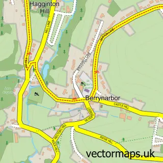 Street map sample of Berrynarbor, Devon
