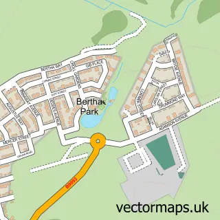 Street map sample of Bertha Park, Perth and Kinross