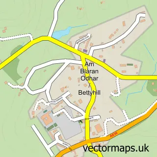 Street map sample of Bettyhill, Sutherland