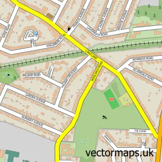 Street map sample of Bexleyheath, Greater London