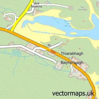 Street map sample of Bàgh a Tuath, Western Isles