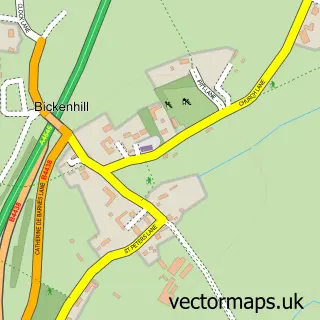 Street map sample of Bickenhill, West Midlands