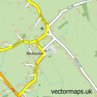 Street map sample of Bicknoller, Somerset