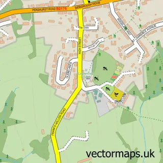 Street map sample of Bidborough, Kent