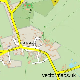 Street map sample of Biddestone, Wiltshire