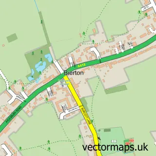 Street map sample of Bierton, Buckinghamshire