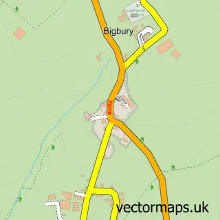 Street map sample of Bigbury, Devon