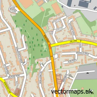 Street map sample of Biggin Hill, Greater London