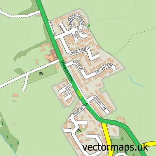 Street map sample of Bigrigg, Cumbria