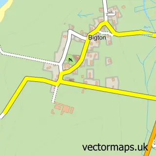 Street map sample of Bigton, Shetland