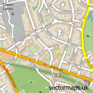 Street map sample of Bilston, West Midlands