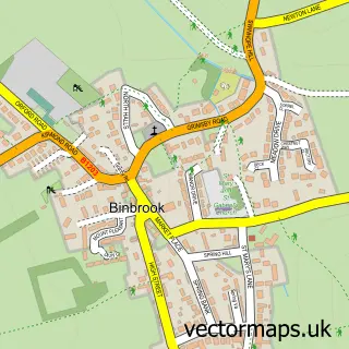 Street map sample of Binbrook, Lincolnshire