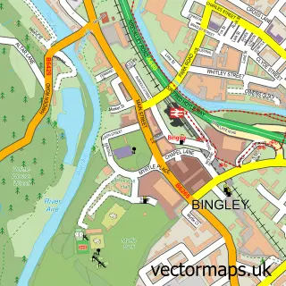 Street map sample of Bingley, West Yorkshire
