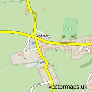 Street map sample of Binsted, Hampshire