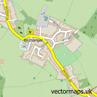 Street map sample of Birchanger, Essex