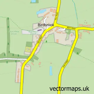 Street map sample of Birdbrook, Essex