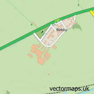 Street map sample of Birkby, Cumbria