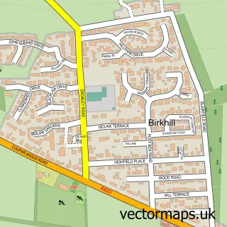 Street map sample of Birkhill, Angus