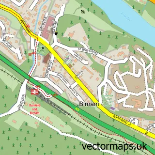 Street map sample of Birnam, Perth and Kinross