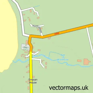 Street map sample of Birsay, Orkney