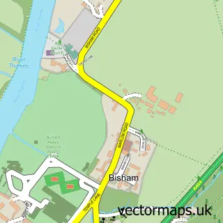Street map sample of Bisham, Berkshire