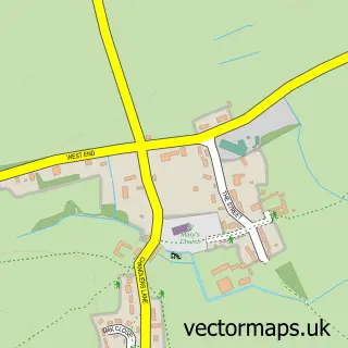 Street map sample of Bishops Cannings, Wiltshire