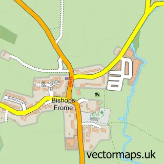 Street map sample of Bishop's Frome, Herefordshire