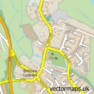 Street map sample of Bishops Lydeard, Somerset