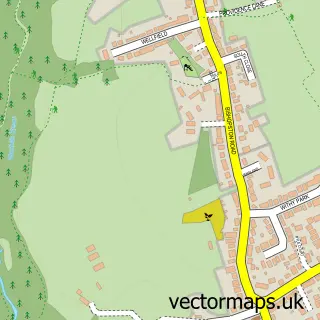 Street map sample of Bishopston, West Glamorgan