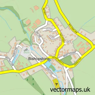 Street map sample of Bishopstone, Wiltshire
