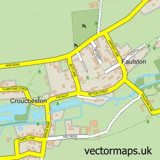 Street map sample of Bishopstone, Wiltshire