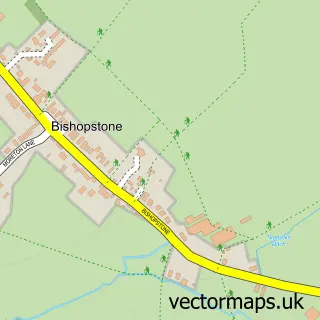 Street map sample of Bishopstone, Buckinghamshire