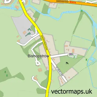 Street map sample of Bishopstrow, Wiltshire