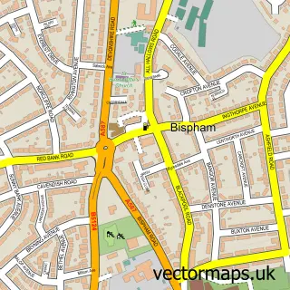 Street map sample of Bispham, Lancashire