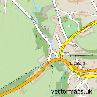 Street map sample of Bittaford, Devon