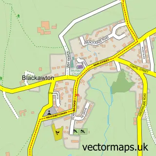 Street map sample of Blackawton, Devon