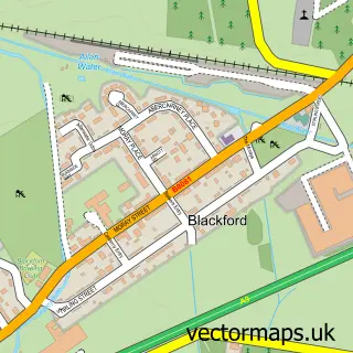 Street map sample of Blackford, Perth and Kinross