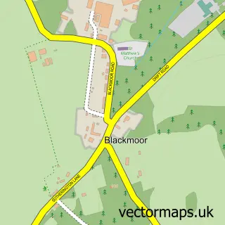 Street map sample of Blackmoor, Hampshire