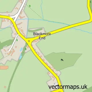 Street map sample of Blackmore End, Essex
